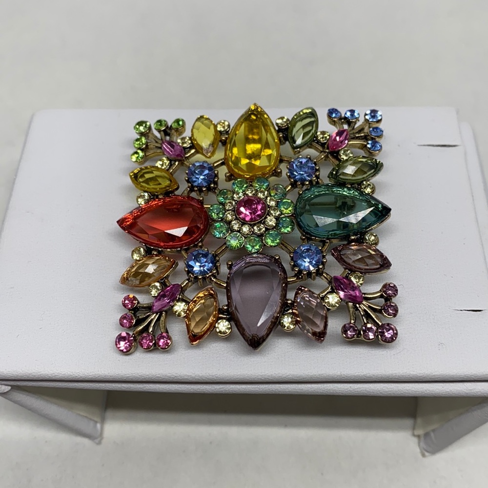Pretty, colorful vintage pin/pendant - Picture 2 of 9